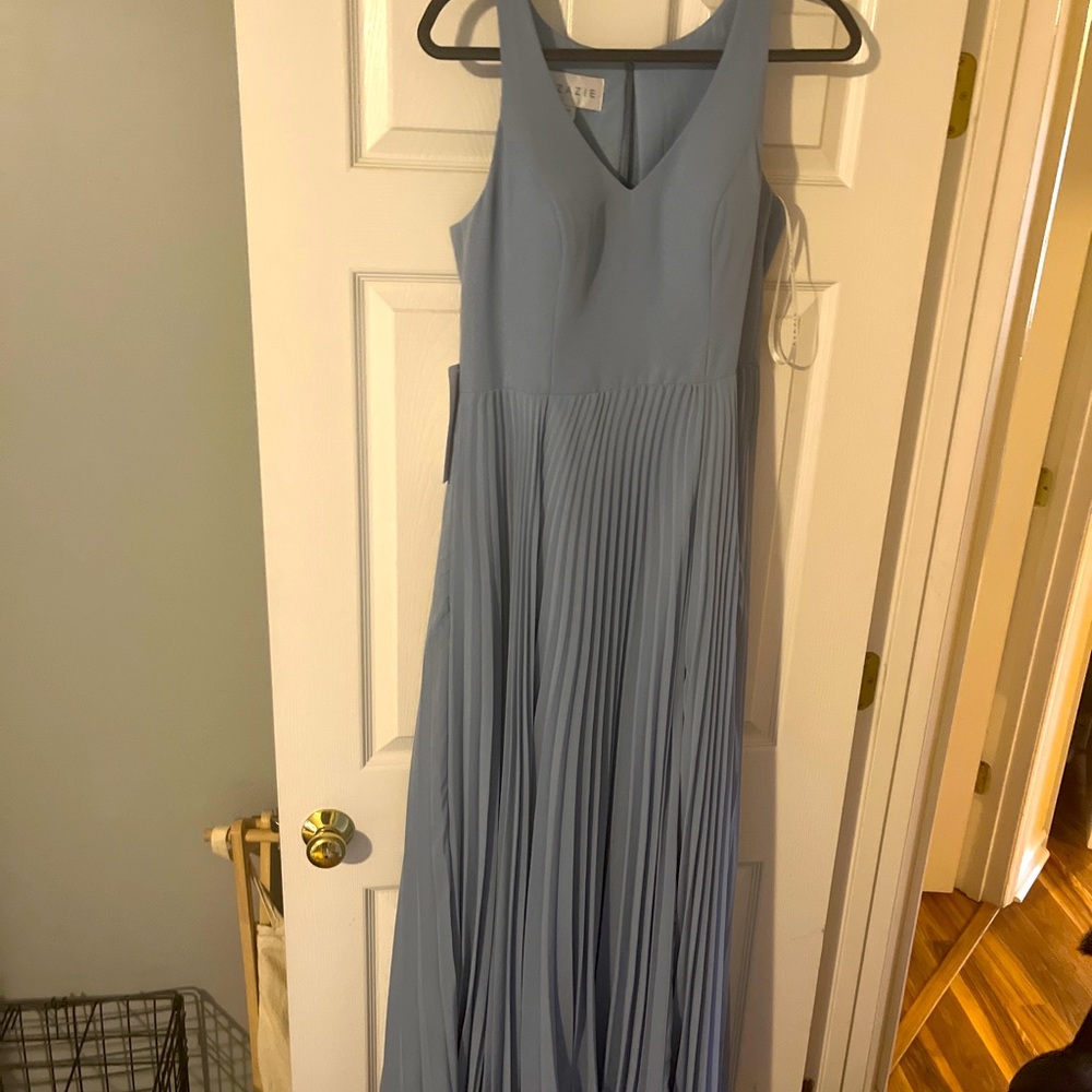Azaize Lindsey NEVER WORN in dusty blue, needs zipper repair
